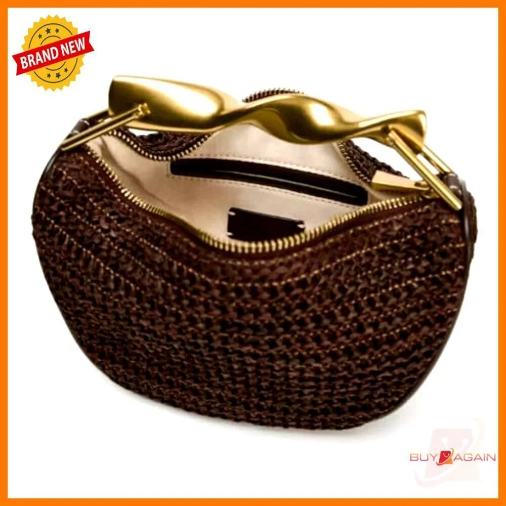 Mini Straw Tote Bag Crossbody Shoulder Handbag Woven Summer Purse